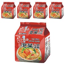 KORMOSA 韓寶 泡菜火鍋麵, Q彈麵條 入味超好吃 4入, 20包