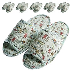 케이에스몰 더블패드 면 실내화, MF190 레빗베어, 6개