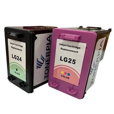 TONERPIA LG 相容墨水 LG24 LG25 LIP2210S2K LIP2210S2P, 黑色, 彩色, 1套