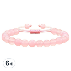 홈셀 자수정 옥 팔찌 로즈 18cm, 6개