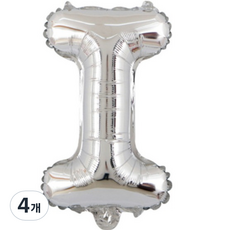 Pang Party 字母氣球 I 40cm, 銀色, 4個