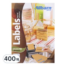 올바른 크라프트라벨 레이저 잉크젯공용 4 x 21 AL084KR, 84칸, 400개