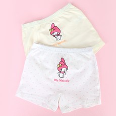 PremierFam 女童用美樂蒂Pompom四角褲2件組