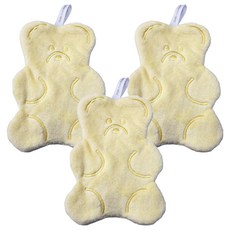 小熊軟糖造型擦手巾 - 檸檬黃, 1條, 3條