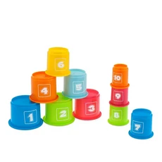 chicco 數字繽紛疊疊杯組, 10個不同尺寸, CE安全檢驗, 1組
