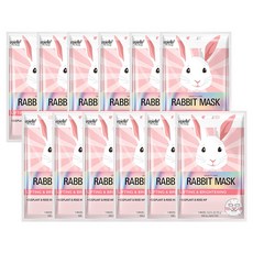 epielle 彈力提亮兔子動物角色面膜, 12片, 1片