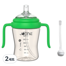 JOONIE PPSU吸管杯 第2代 210ml+一般吸管+替換吸管組, 2套, 綠色, 210ml