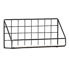 小麥購物 工業風牆面置物架 C160 358g, 黑色, 1層, 1個