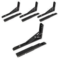 MONESPACE 摺疊式層板架 層板支架 黑色 中, 4個