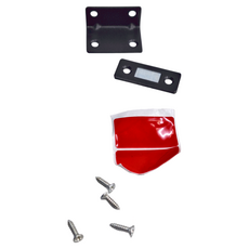 櫥櫃磁吸隱形門叩 L型, 黑色, 6入, 錳鋼+鐵片, 1組, 3.8 x 2.5 x 1.7cm