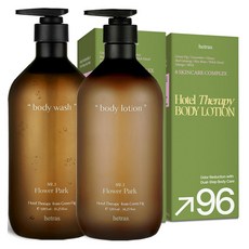 hetras. 飯店療癒沐浴乳 1013ml+身體乳 1013ml禮盒 No.2 花園, 1組