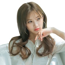 가발나라 여자 U자형 허쉬컷 C컬펌 오픈 반가발 + 엑스트라 피스 2p + 관리 3종 키트 세트, 카키브라운, 1개