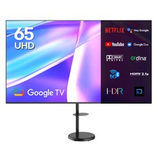 이노스 4K UHD LED 구글 TV + 대형 삼탠바이미 티비 스탠드 삼텐바이미 TV 거치대 FS-30 블랙 세트, 164cm(65인치), S6501KU, 방문설치