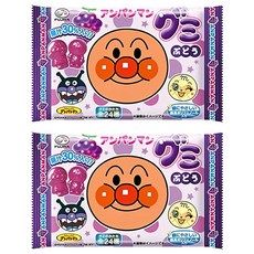 FUJIYA 不二家 麵包超人QQ糖 葡萄口味 果汁30%添加, 19g, 2包