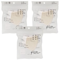 Only One Mask 一心一罩 3D親子款 幼幼(9.5 x 9.5cm), 經典香草, 10片, 3包