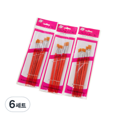 보그링 아트 물붓 펜브러쉬 세트, 6세트, 6종
