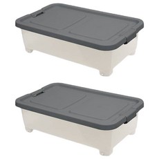 올유리빙 언더베드 리빙박스, 그레이, 2개