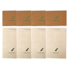 Harujae 高級留言信封 4p + 卡片 4p 套組, 混色, 1套