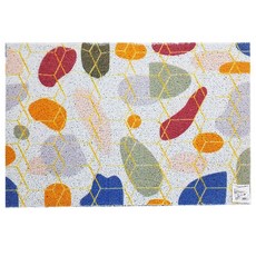 超大尺寸北歐風玄關地墊 可自由拼接裁剪 去除泥沙, 六角琉璃, 1個, 75 x 45cm