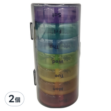 大容量14格7日保健品藥品分裝藥盒 - 獨立格子 密封卡扣 防潮防變質防串味, 2盒