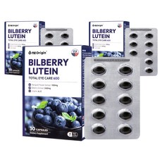 엔젯오리진 빌베리 루테인 토탈 아이케어, 30정, 3개