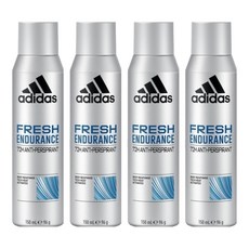 愛迪達 adidas 男用制汗爽身噴霧 清爽長效 持久乾爽、清新香氛, 4瓶, 150ml