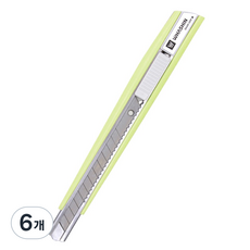 화신 215 커터칼 소 9mm, 그린, 6개