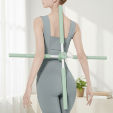 普凱 背部姿勢十字伸展瑜伽平衡棒, 1個, 薄荷綠