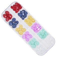 로나우디 고급대용량 네일 스톤 파츠 유리알 C 물방울 L02007, 1개, 혼합색상