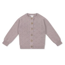 Jamie Kay 兒童簡約圓點針織開衫 - 石楠霧紫色