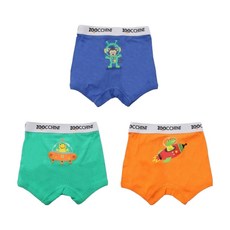 ZOOCCHiNi 男童款內褲3入 100%有機棉 前開口設計
