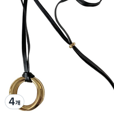 Czaque 幾何圓形拉墜項鍊 金色 41~50cm 2025-169, 4個