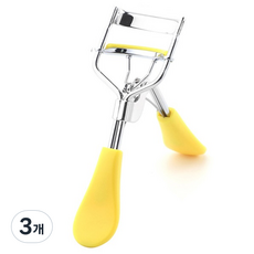 딥톡 컬링펌 속눈썹 뷰티 휴대용 뷰러 DT0781, 3개, 옐로우