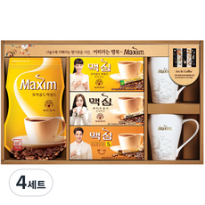 맥심 커피선물세트 84호, 모카골드 마일드+모카골드 마일드 커피믹스+화이트 골드 커피믹스+모카골드 에스 커피믹스+머그잔, 4세트