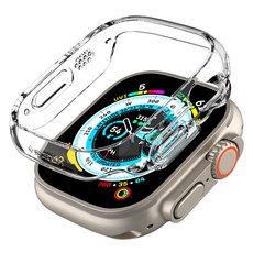 Spigen Apple Watch 薄型錶殼 49 毫米 ACS05917, Crystal Clear