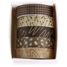 KOKA 自然設計紙膠帶5件組 03 楓葉, 1套, 混合色