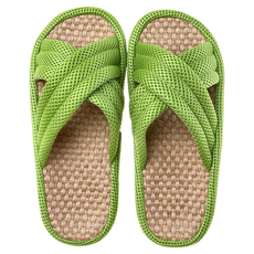 日式交叉拖鞋 四季, 綠色, S 250mm, 1雙