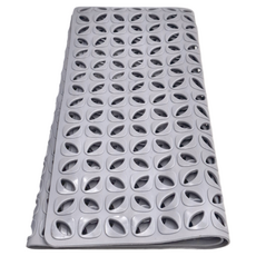 WE CHAMP TPE幸運草衛浴防滑墊, 70 x 40cm, 皓月灰, 1個