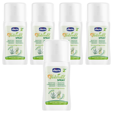 Chicco NaturalZ 植萃清爽防蚊噴液 嬰幼兒適用 95%天然驅蚊配方, 100ml, 5瓶