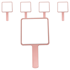 Double J 現代粉彩方形手拿鏡, 粉紅色, 5個