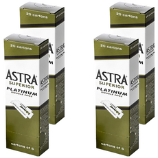 Astra 雙面刮鬍刀片 鋒利耐用 舒適刮鬍體驗, 100片, 4盒