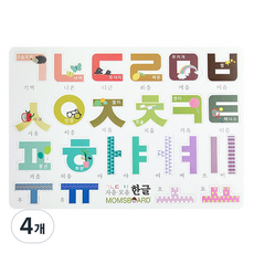 맘스보드 시즌2자석놀이 판퍼즐, 4개, 24피스