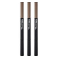 더페이스샵 디자이닝 아이브로우 오토펜슬 0.3g, 02 그레이 브라운, 3개