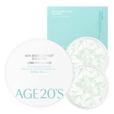 AGE20'S 防曬精華鎮靜長時間護理粉餅+替換芯 SPF50+ PA++++ 12.5g 2入組, 1組
