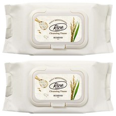 SKINFOOD 米糠每日亮白卸妝濕巾, 80入, 2個