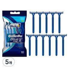 Gillette Blue 2 Plus 一次性剃須刀, 11件, 5袋
