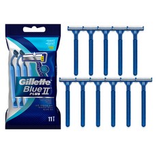 질레트 정품 블루2 플러스 센서티브 일회용 면도기, 11개입, 1개