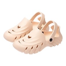 bebehome 鏤空透氣包頭兩用洞洞花園鞋 EVA材質, 卡其色, 37cm