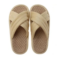 日式交叉拖鞋, 米色, M 260mm, 1雙