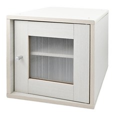 IRIS OHYAMA 愛麗思歐雅瑪 圓角半透明組合收納櫃 QR 34PDT, 白色, 1個